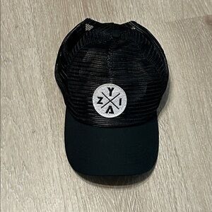 Zyia Active Mesh Snapback Trucker Hat with Felt and Embroidered Logo